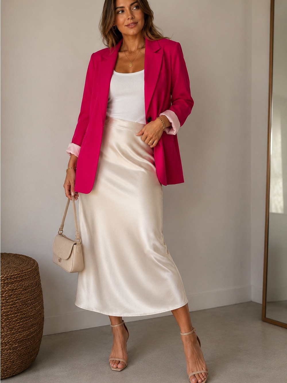 Zara Fuchsia Oversized Blazer NWT XL